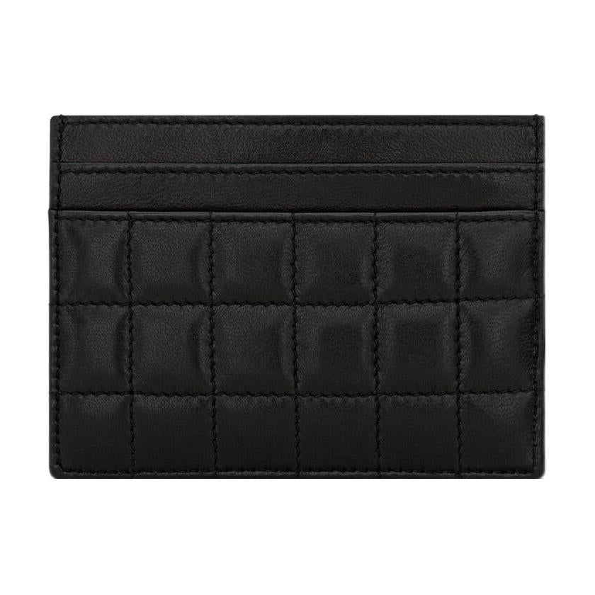 SAINT LAURENT Sheepskin Card Holder Women's Black