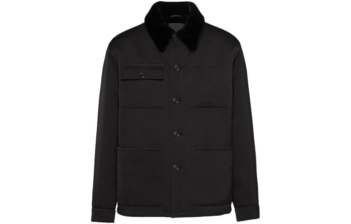 PRADA Leather Jacket Men's Black