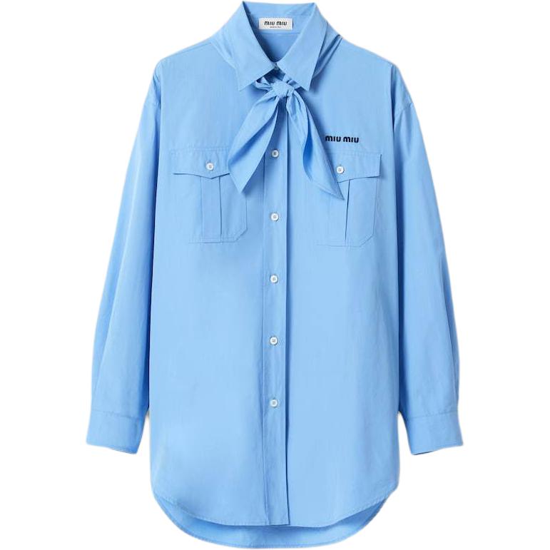 MIU MIU Scarf detail Poplin Shirt