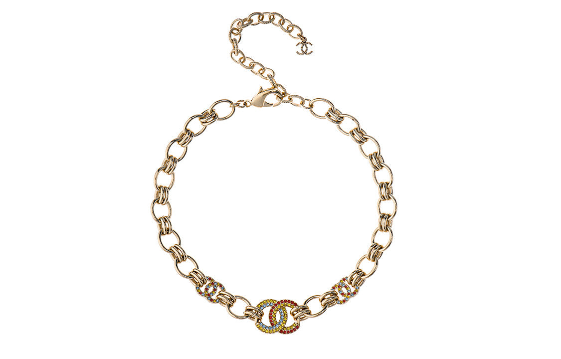 CHANEL Necklaces Women's Gold