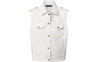 LOUIS VUITTON Monogram Jacquard Sleeveless Denim Jacket
