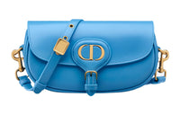 DIOR Bobby Smooth Finish Cow Leather Crescent Bag Handbag Shoulder Bag Crossbody Bag Women's Carolina Blue