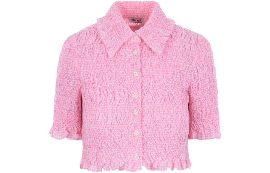 MIU MIU SS22 Crop Tops Women's Pink