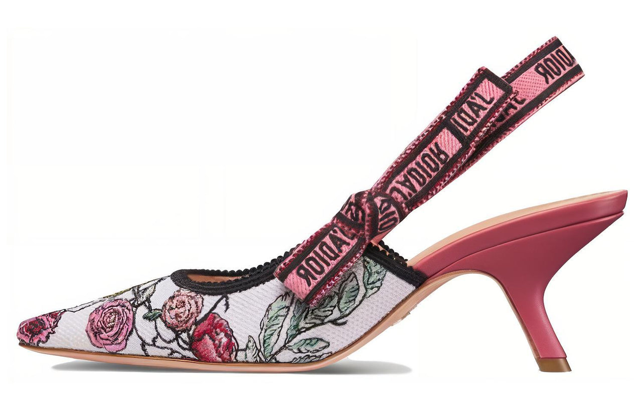 DIOR J'Adior Slim Heel High Heels 5cm Women's White Pink