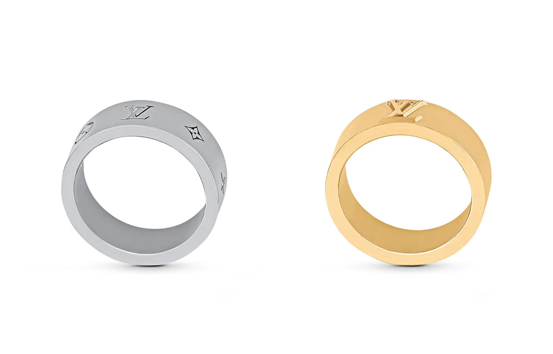 LOUIS VUITTON Lv Instinct Set Of 2 Rings