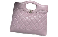 CHANEL Polished Lambskin Tote Bag Shopping Bag Shoulder Bag Crossbody Bag Handbag Mini Women's Light Purple