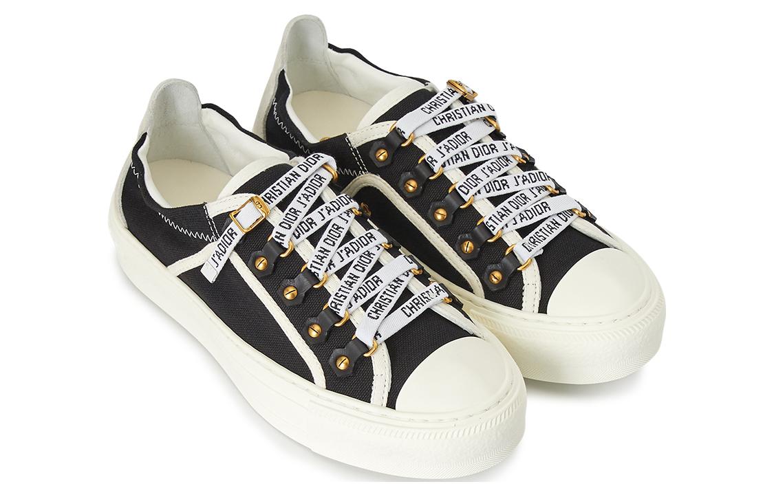 DIOR Walk'n'Dior Platform Shoes Low Top Stylish Skateboarding Shoes Women's Black White