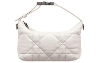 DIOR DiorTravel Cow Leather Lunch Bag Clutch Trumpets Women's White