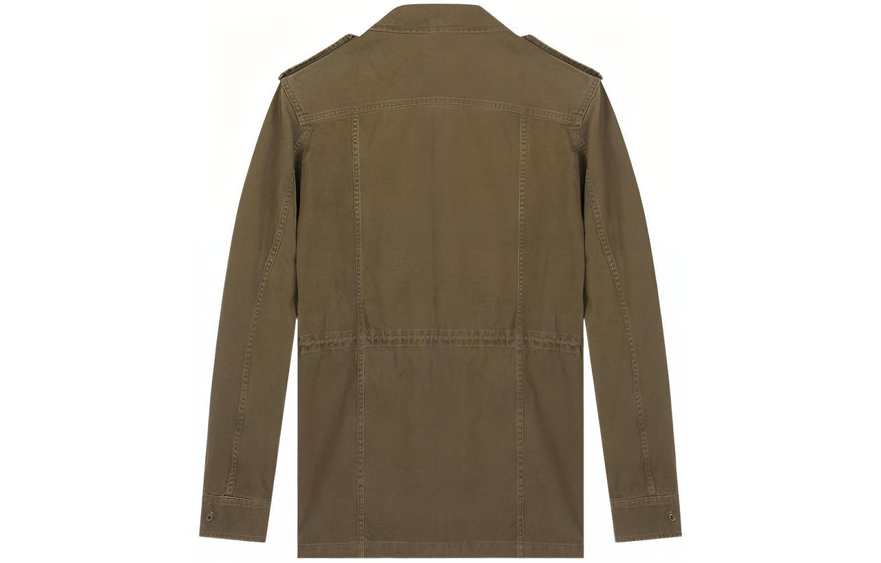 SAINT LAURENT Denim Jacket Men's Army Green