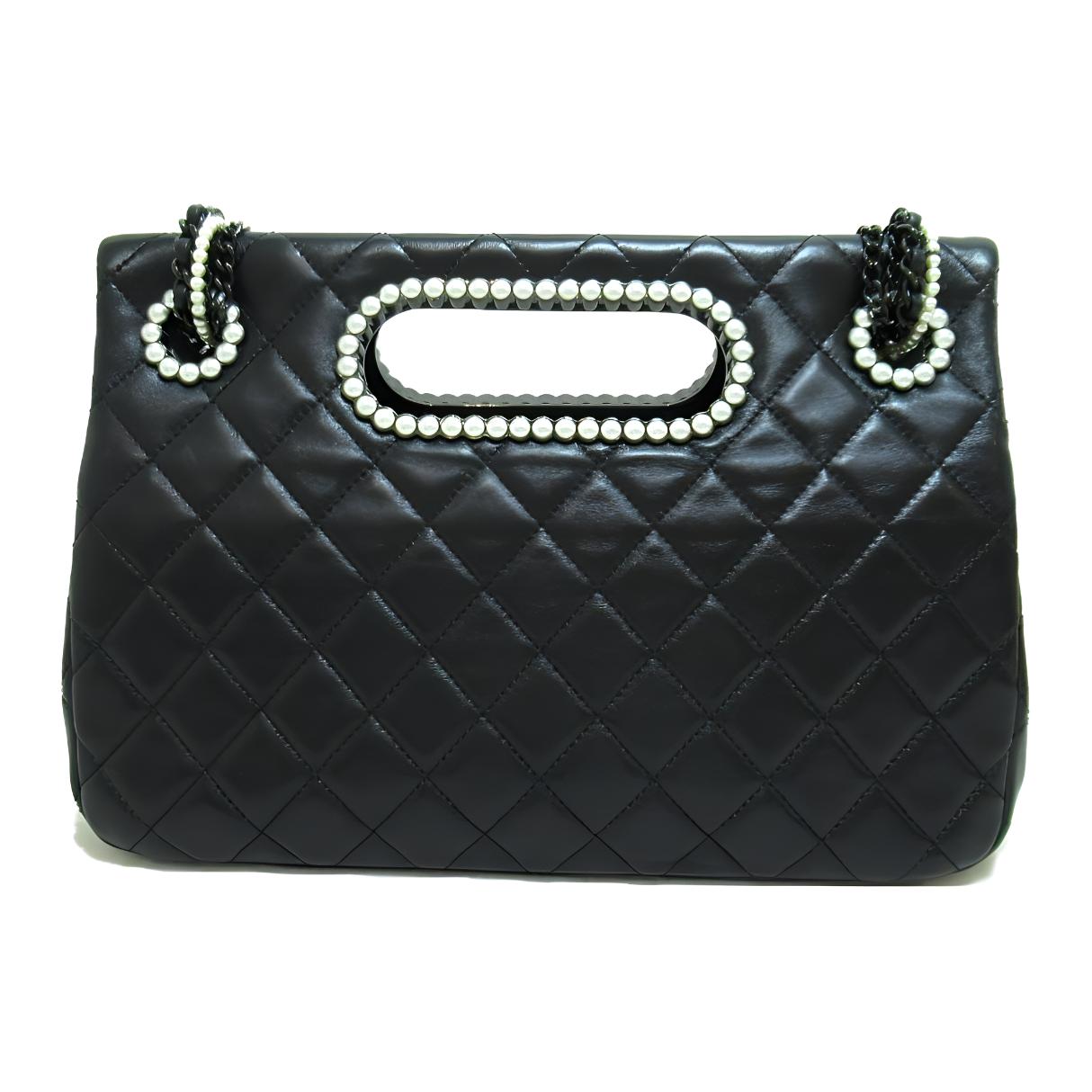 CHANEL Shiny Lambskin Flap Bag, Shoulder Bag, Crossbody Bag, Handbag Women's Black