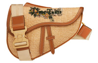 DIOR Saddle Oblique Canvas With Calfskin Saddle Bag Shoulder Bag Crossbody Bag Men's Natural/Brown