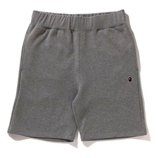 A Bathing Ape Head One Point Sweat Shorts 'Gray' 1J30-153-023-GRY