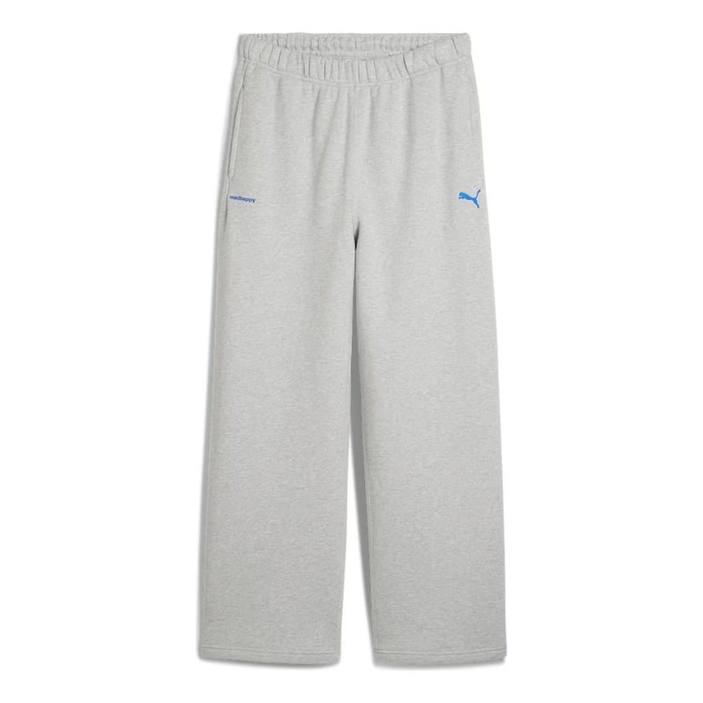 PUMA x MADHAPPY Fleece Straight Leg Sweatpants 'Light Gray Heather' 635341-04