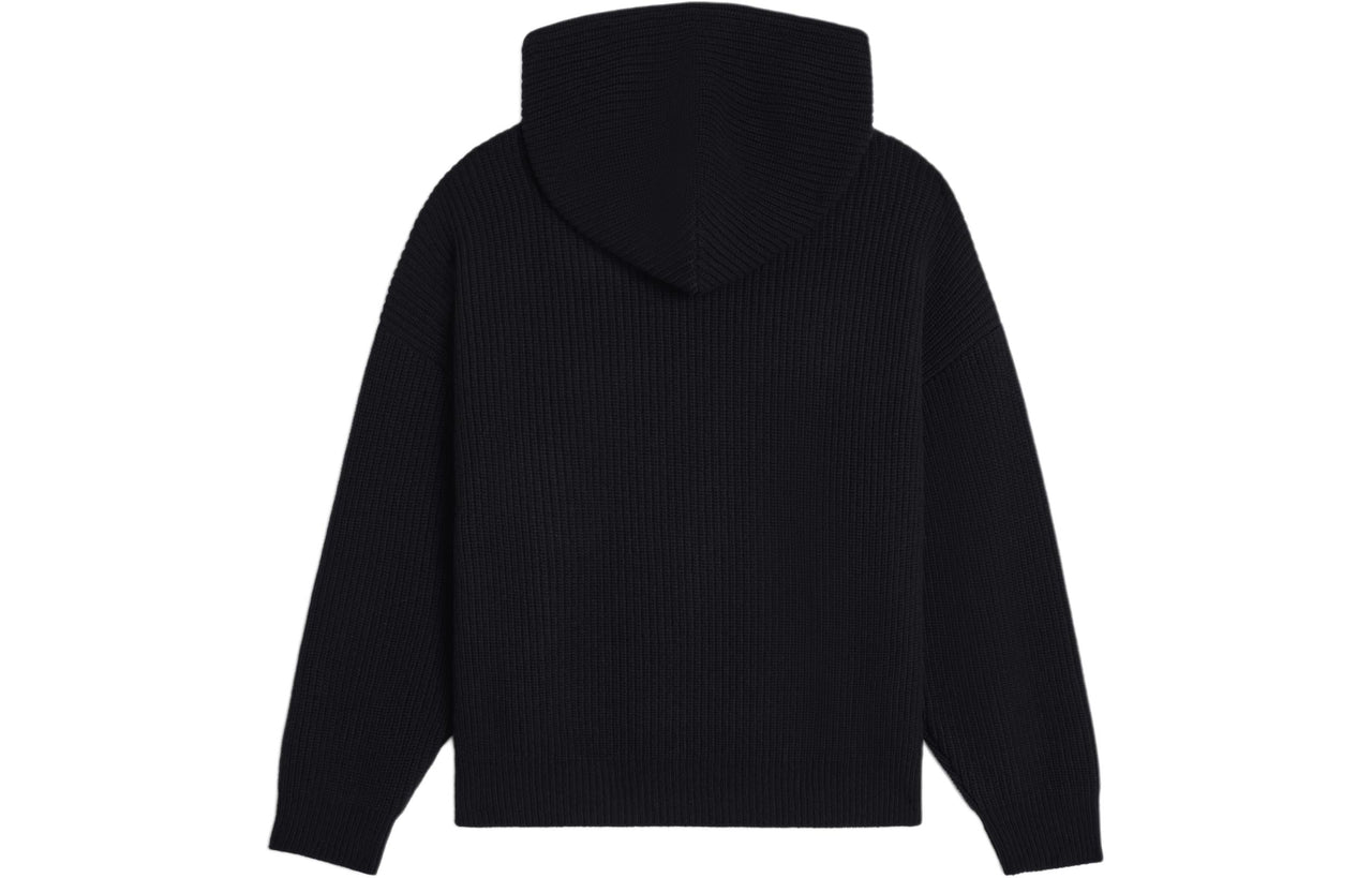 CELINE Hooded Sweater In Ribbed Wool
