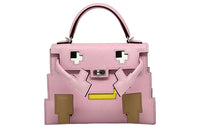 HERMES Kelly Doll Epsom Calfskin Millennium Doll Handbag Crossbody Bag Women's Mallow Purple/Milk Tea/Lemon/Cream White