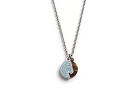 HERMES Carrousel Horn Lacquered Finish Metal Palladium-Plated Metal Necklaces Unisex Silver