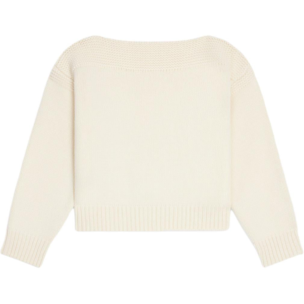 CELINE Boat Neck Sweater In Chunky Cashmere