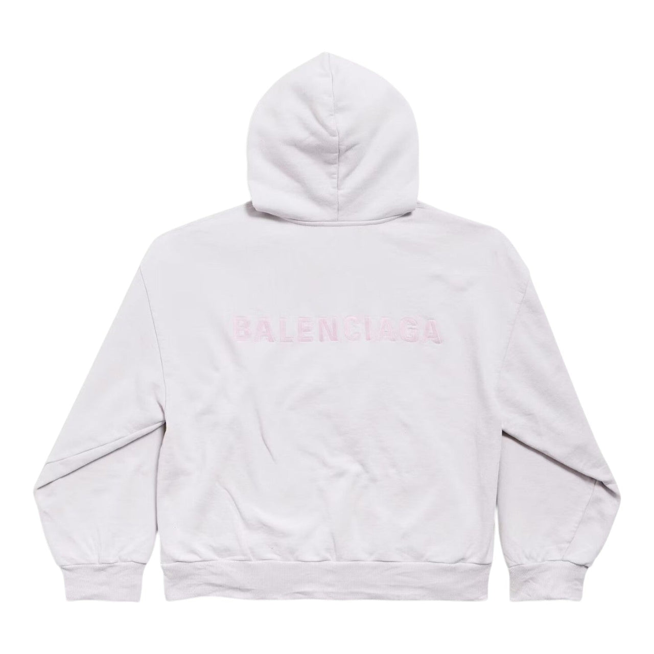 Balenciaga Back Zip-up Hoodie Regular Fit 'Dirty White baby-pink' 803264TSVP12420