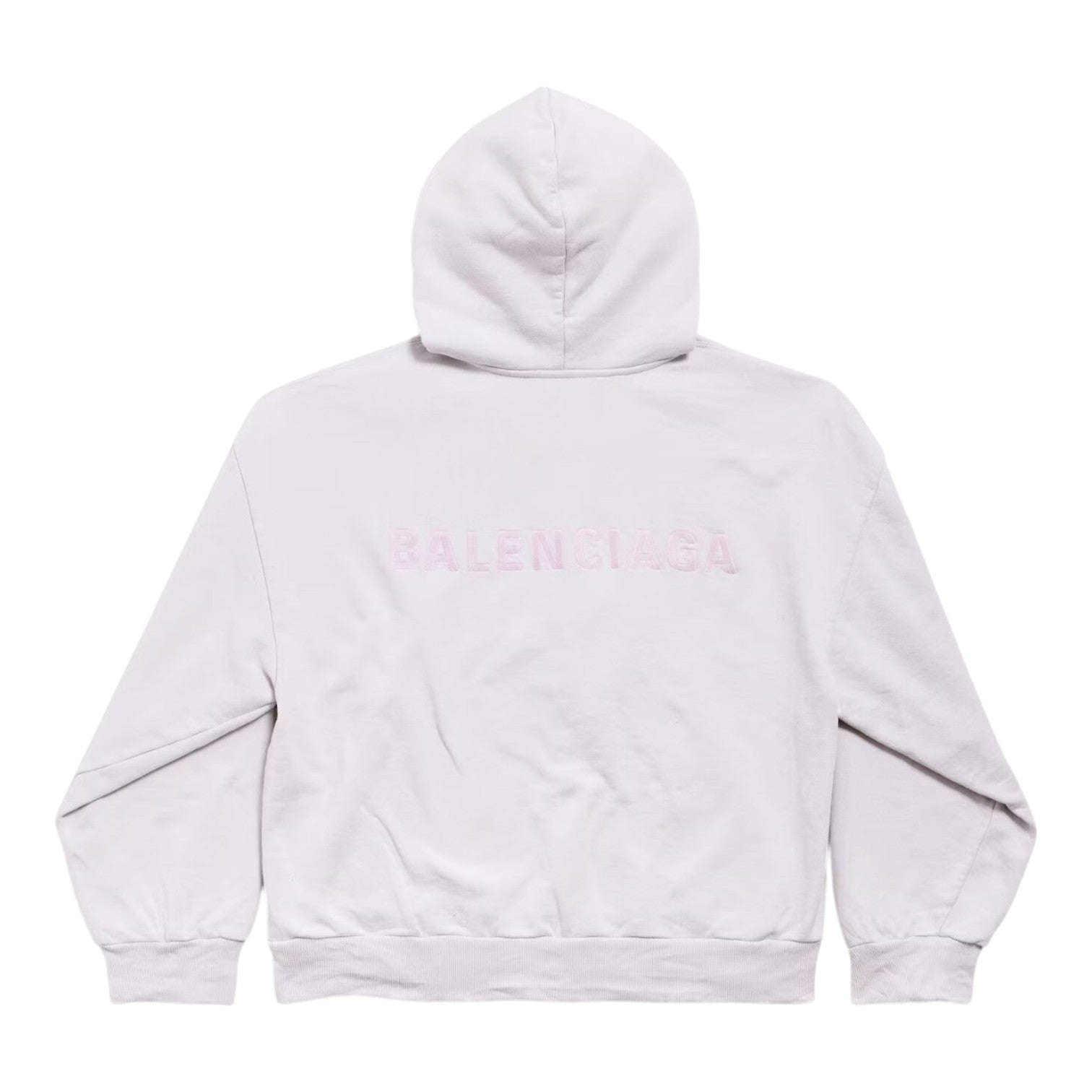 Balenciaga Back Zip-up Hoodie Regular Fit 'Dirty White baby-pink' 803264TSVP12420