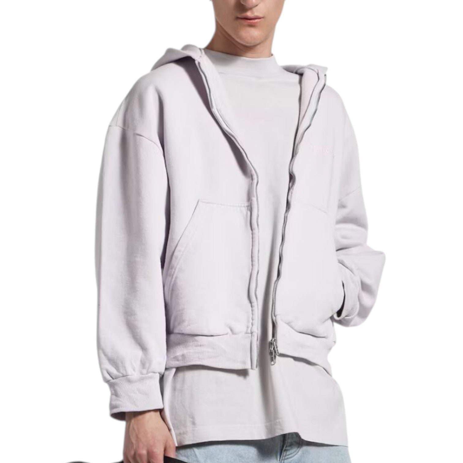 Balenciaga Back Zip-up Hoodie Regular Fit 'Dirty White baby-pink' 803264TSVP12420