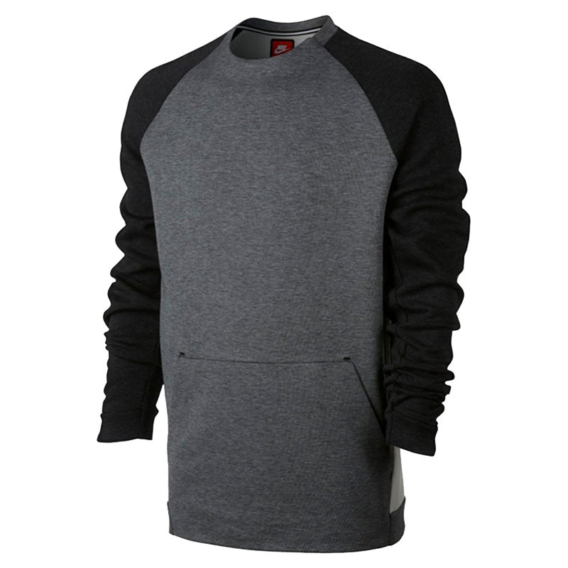 Nike Tech Fleece Crew Sweatshirt 'Grey Black' 805140-092