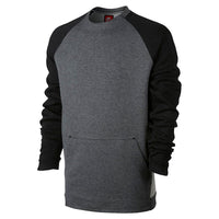 Nike Tech Fleece Crew Sweatshirt 'Grey Black' 805140-092