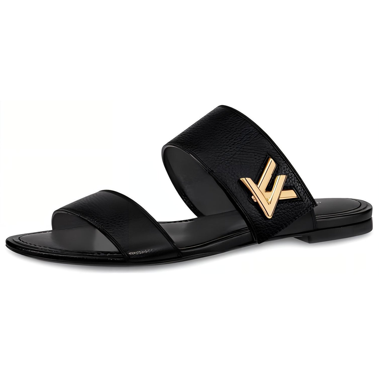 LOUIS VUITTON Slide Slippers Women's Black