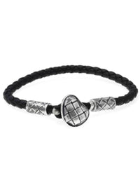 Bottega Veneta Men's Oxidized Braided Bracelet