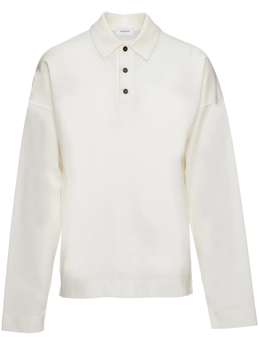 Ferragamo Long-Sleeve Cotton Polo Shirt