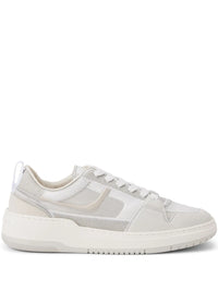 Ferragamo Mesh Suede Lace-Up Sneakers