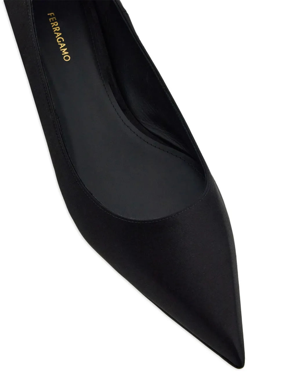 Ferragamo Cable-Link Chain Leather Ballerina Shoes