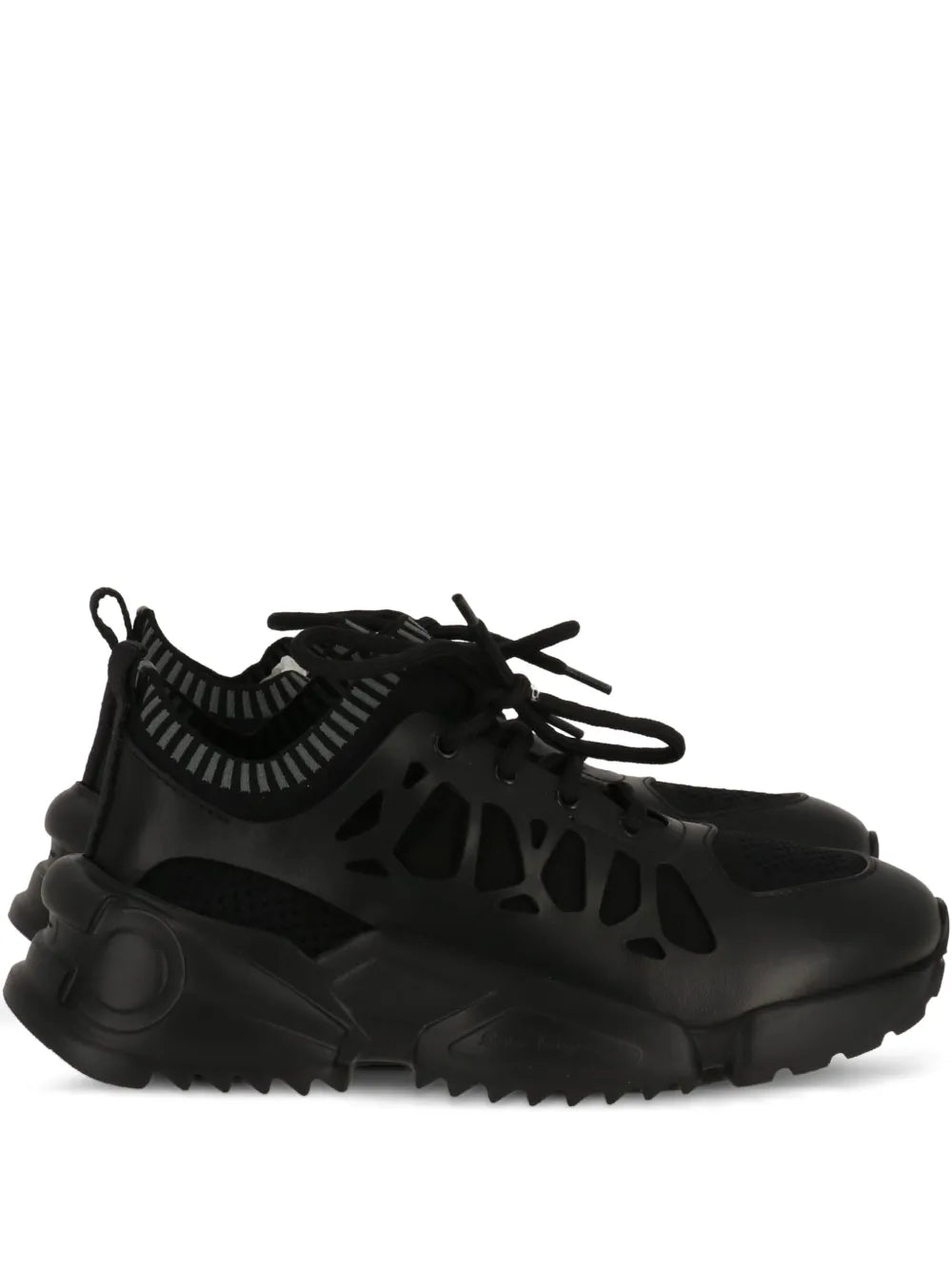 Ferragamo Lace-Up Cut-Out Detail Sneakers
