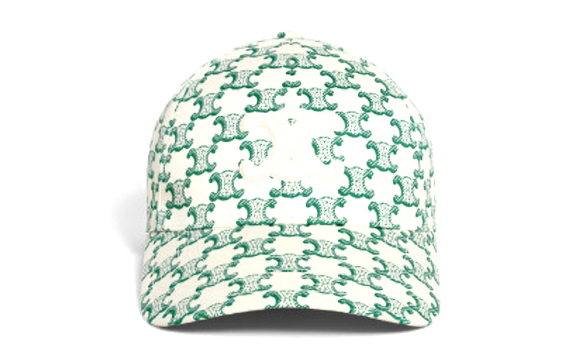 CELINE Cotton Baseball Caps Women's Light Green