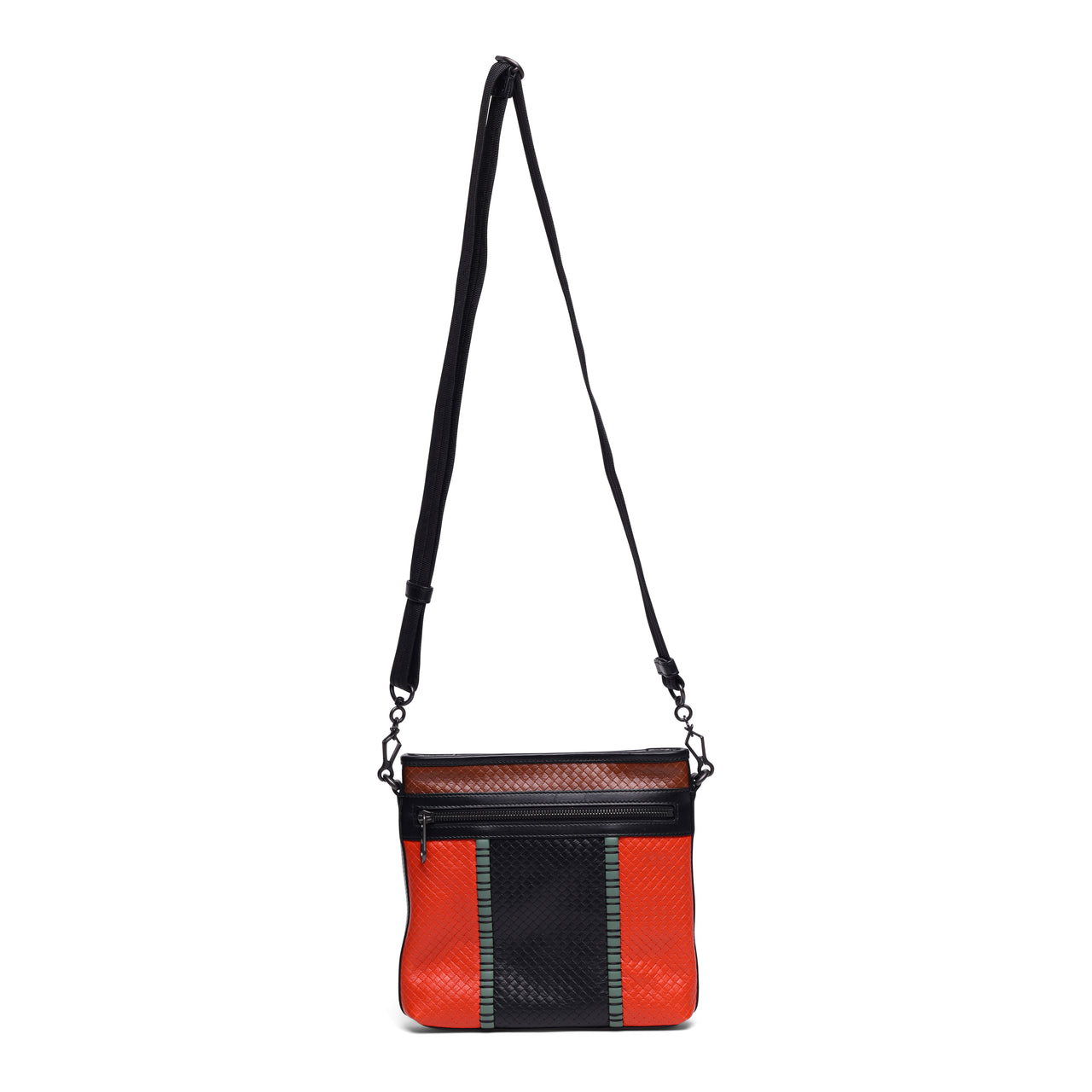 Bottega Veneta Tri Color Intrecciato Leather Crossbody Bag