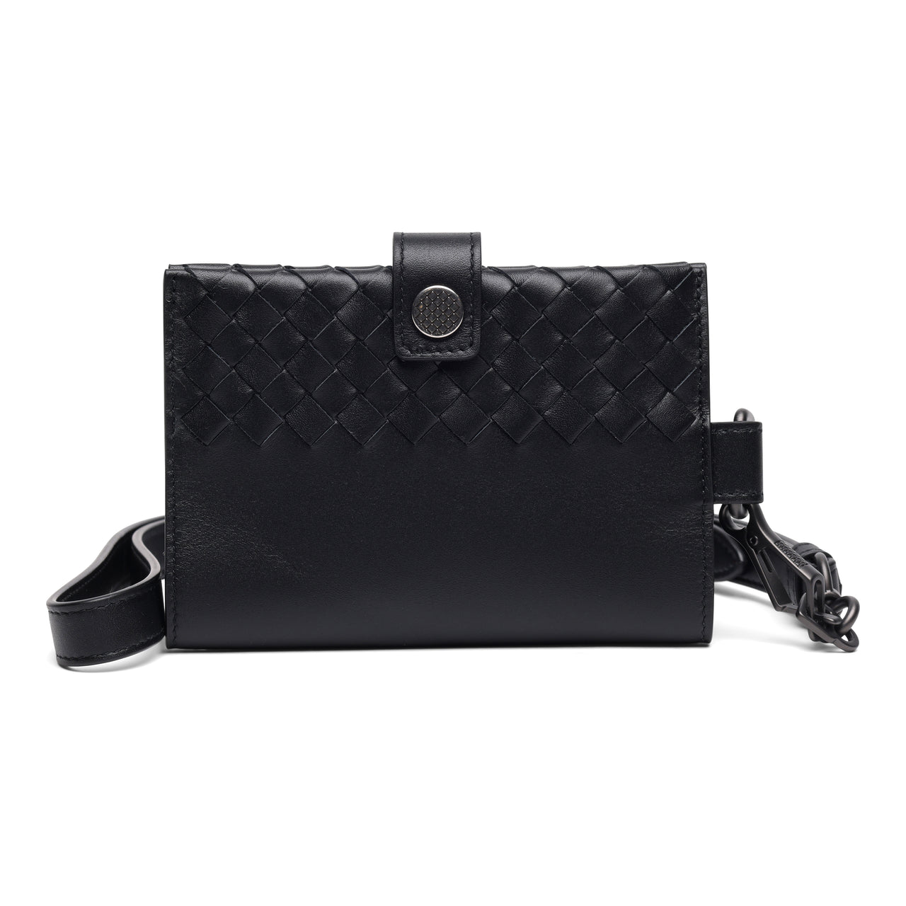 Bottega Veneta Passcase Leather Wallet Crossbody