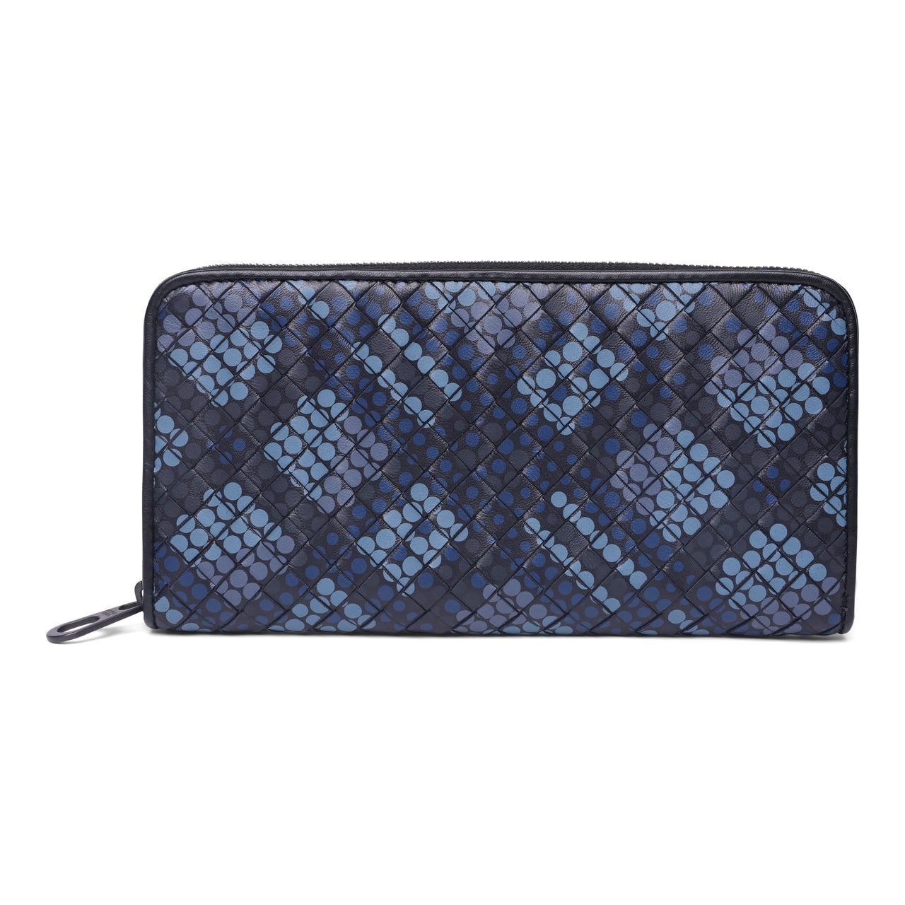 Bottega Veneta Intrecciato Polka Dot Leather Continental Zip Around Wallet