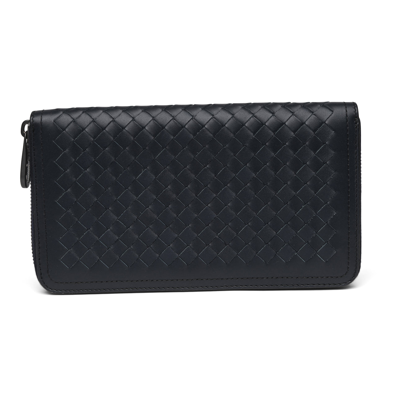Bottega Veneta Intrecciato Leather Zip Around Continental Wallet