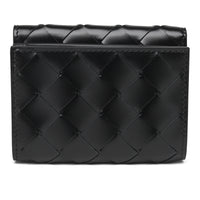 Bottega Veneta Intrecciato Spazzolato Leather Tri-fold Wallet