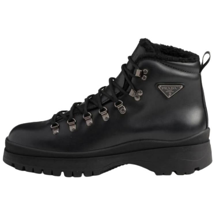PRADA Brixxen Ankle Length Outdoor Boots 4cm Men's Black