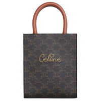 CELINE Cabas Cow Leather Trunk Bag, Tote Bag, Shopping Bag, Handbag, Shoulder Bag, Crossbody Bag Mini Women's Tawny