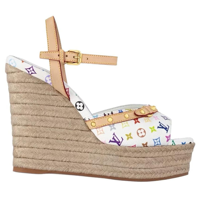 LOUIS VUITTON Strap Sandals Women's White