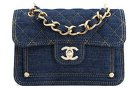 CHANEL Small Denim Messenger Blue AS4051
