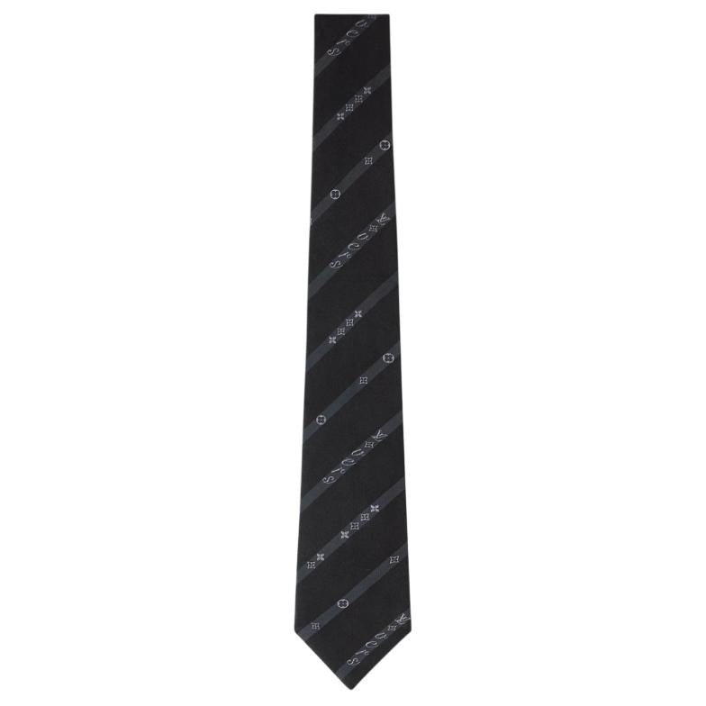 LOUIS VUITTON Mulberry Silk Ties Men's Black