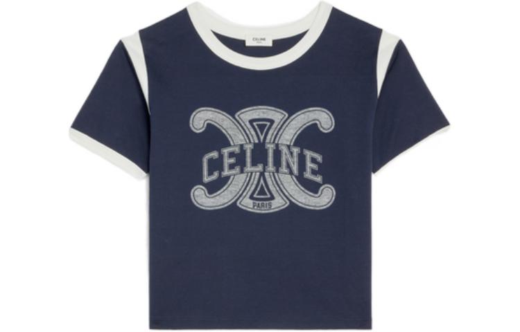 CELINE Triomphe Regular T-shirt In Cotton Jersey