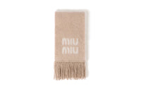 MIU MIU Knit Scarves Unisex Neutral Color