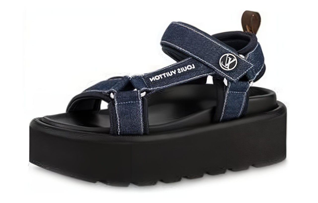 LOUIS VUITTON Beach Sandals Women's Blue