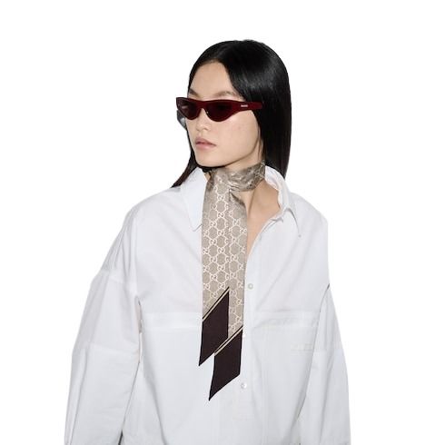 (WMNS) Gucci 26 Silk Scarf 'Brown' 812250-3G001-9865