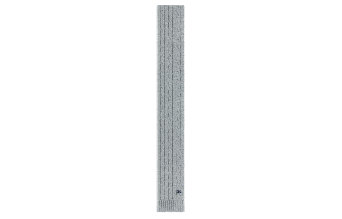 CELINE Cable knit Triomphe Scarf In Cashmere