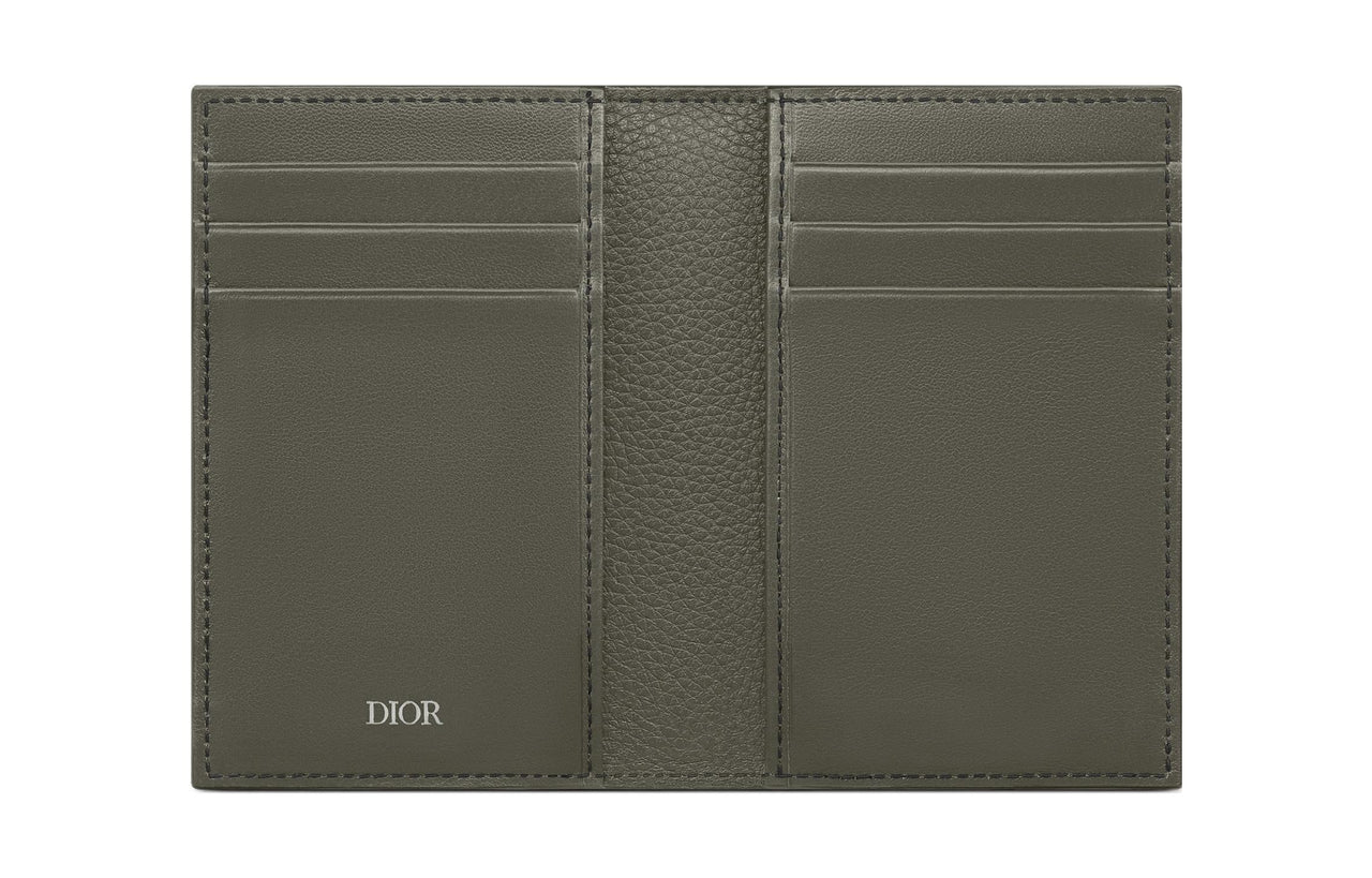 DIOR Calfskin Card Holder Regular Men's Olive Green