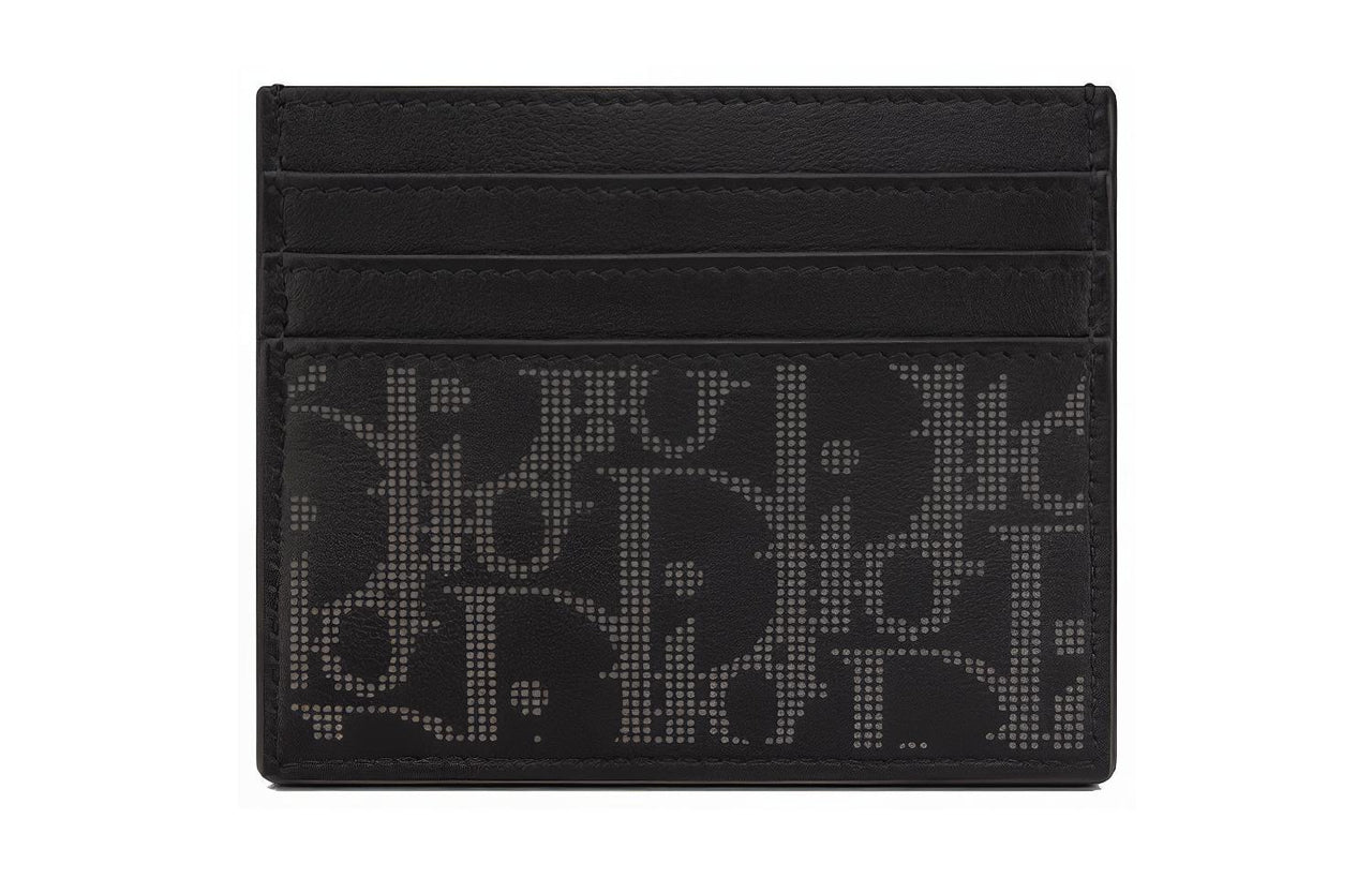 DIOR Cow Leather Card Holder Card Holder Men's Black